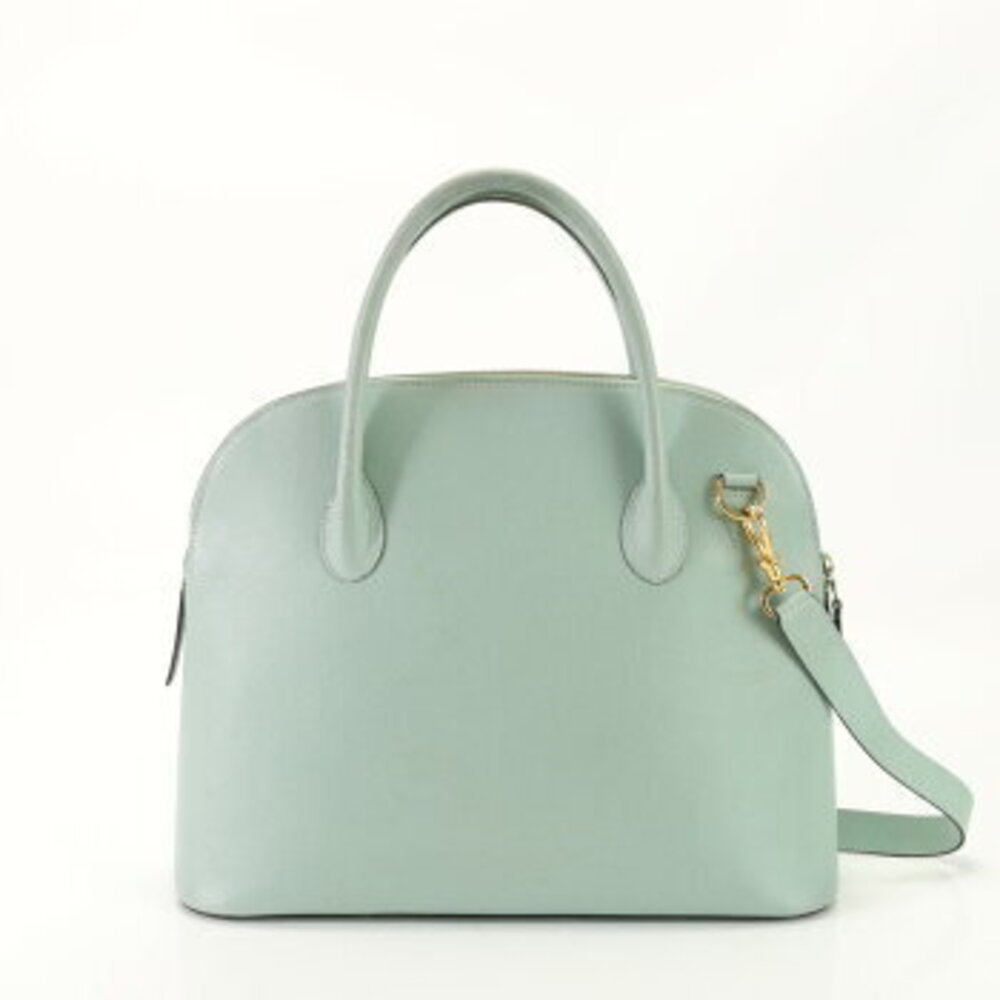 Celine leather shoulder bag crossbody handbag tote green - Picture 5 of 14